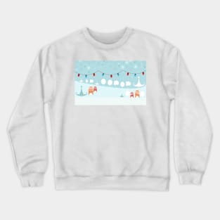 Winter landscape light bulb Crewneck Sweatshirt